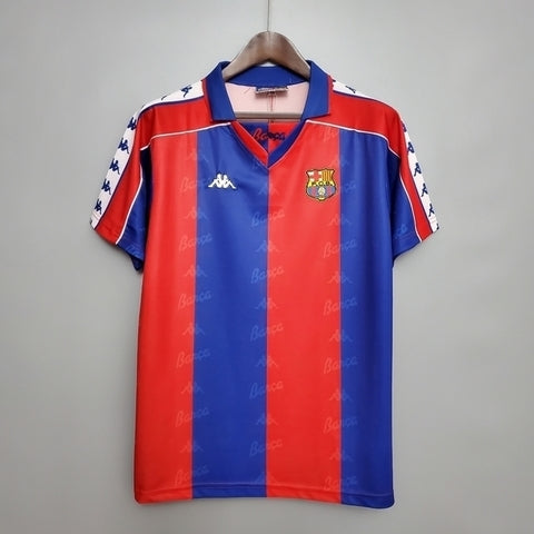 Camisa Barcelona Retrô 1992/1995 Azul e Vermelha - Kappa