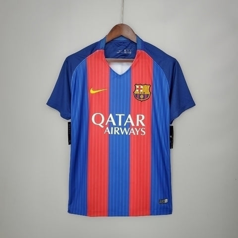 Camisa Barcelona Retrô 2016/2017 Azul e Vermelha - Nike