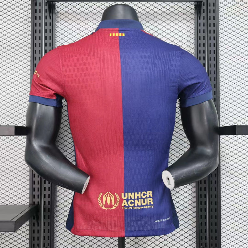 Camisa Barcelona I 24/25 Vermelha e Azul- Nike - Masculino Jogador