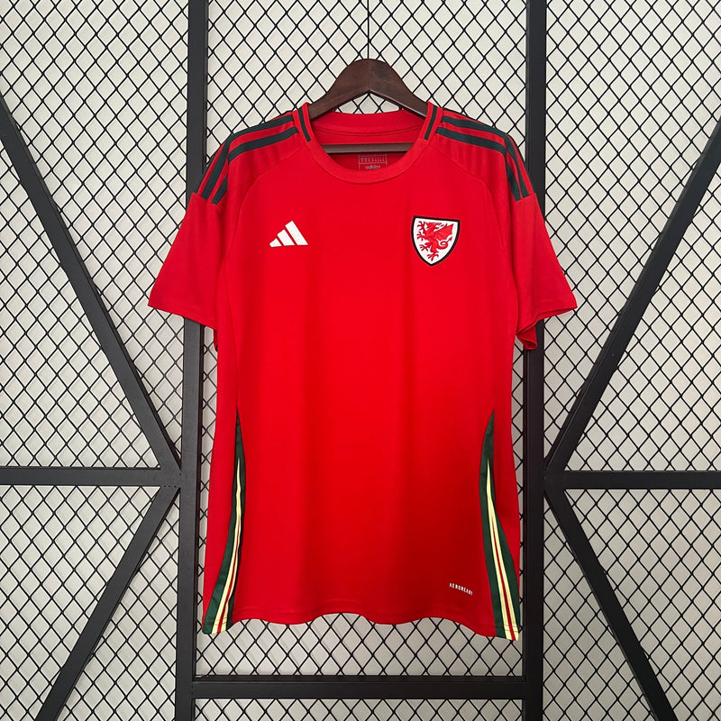 Camisa País de Gales Home 24/25 - Adidas Torcedor Masculina Lançamento