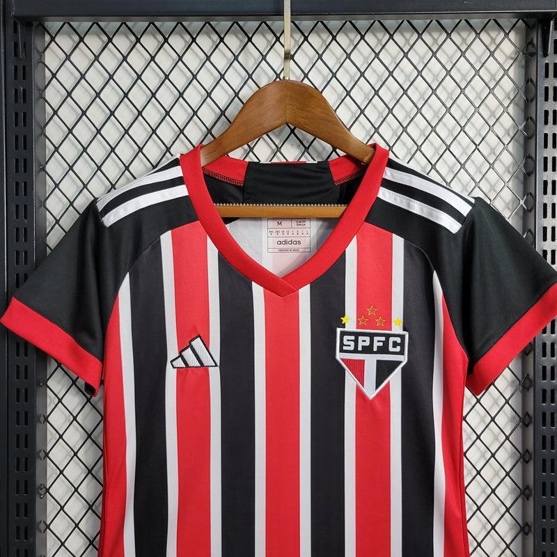 Camisa Feminina São Paulo II 23/24 Adidas - Preto e Vermelho