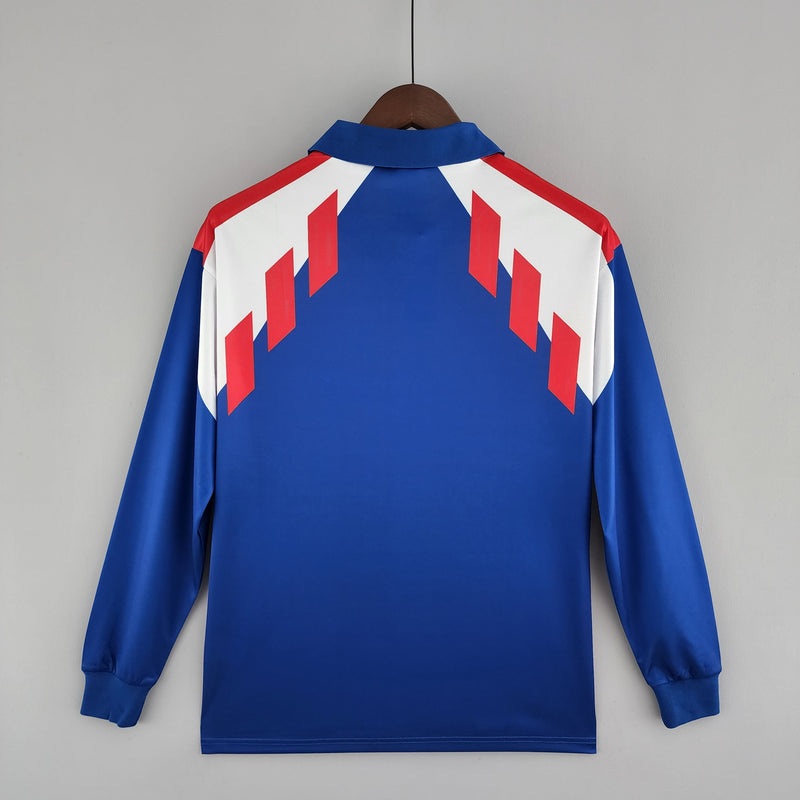 Camisa Manga Longa Seleção França 88/90 Adidas - Azul