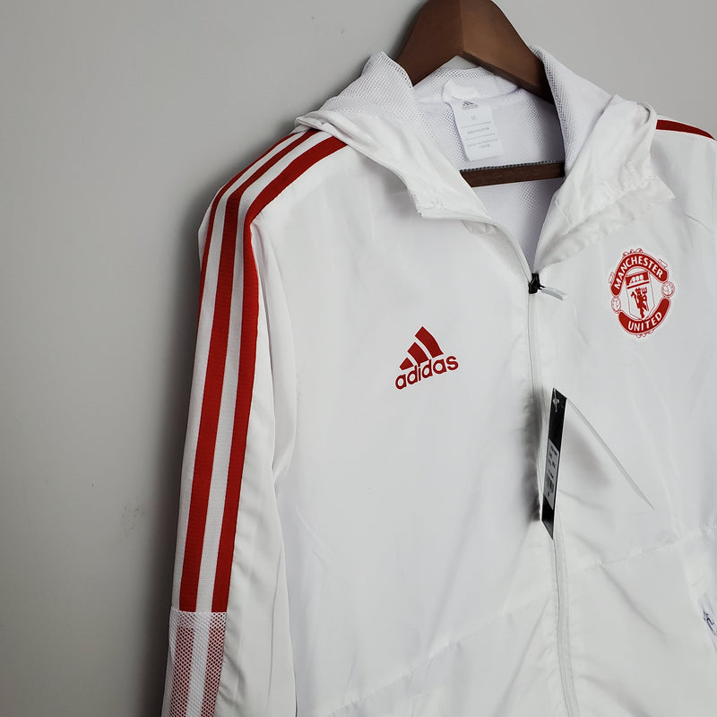 Corta-vento Manchester United 21/22 Adidas - Branco