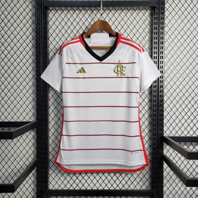 Camisa Feminina Flamengo ll 23/24 Adidas - Branca Vermelho