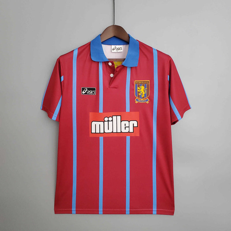 Camisa Aston Villa Retrô 1993/1995 Vermelha - Asics