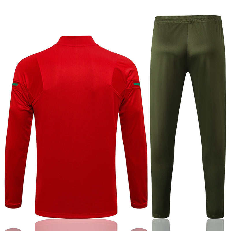 Conjunto Portugal 21/22 Vermelha - Nike - Com Ziper