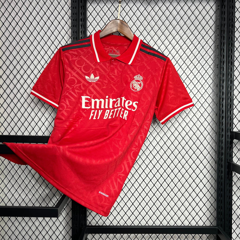 Camisa Real Madrid Vermelha 24/25 - Adidas Torcedor Masculina Lançamento